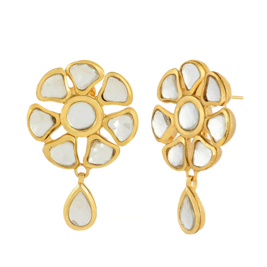 Handcrafted Earrings - Kundan Meena Earrings - Indian Earrings - Danish Jewellers®