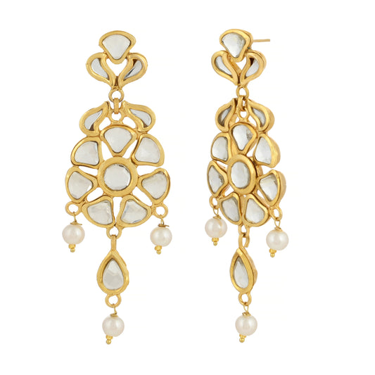 Precious Kundan Earrings - Dazzling Earrings - Kundan Earrings - Danish Jewellers®
