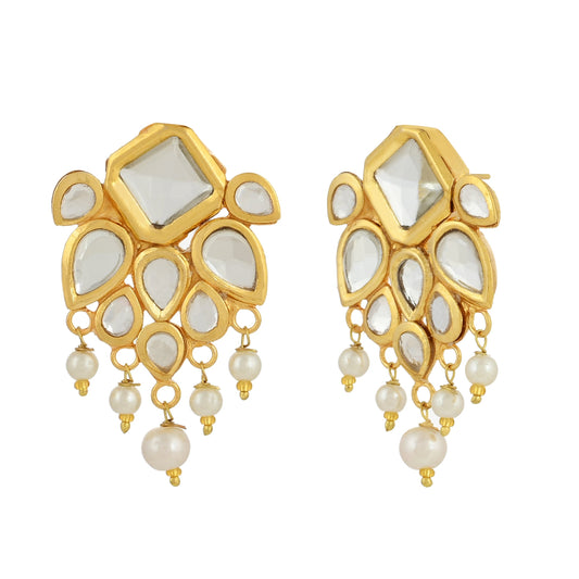 Indian Earrings - 22K Gold Plated Earrings - Adorned Earrings - Danish Jewellers®