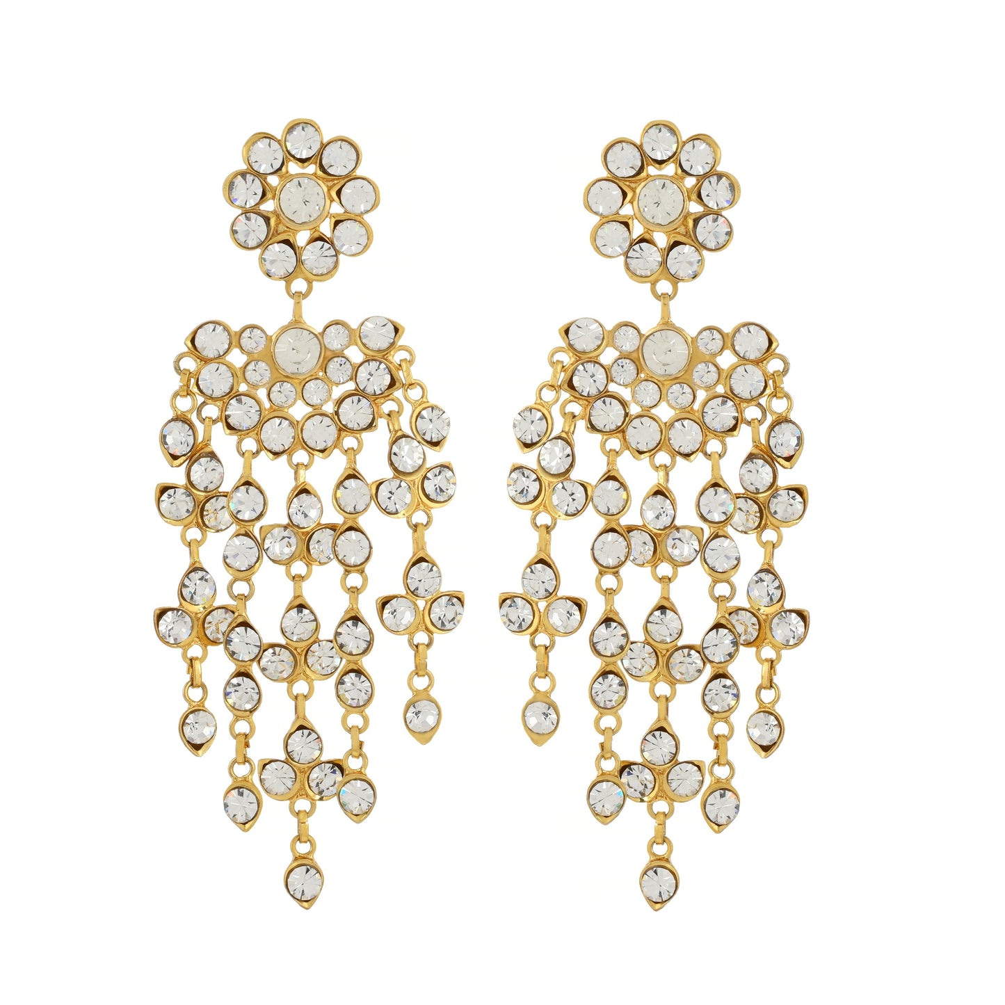 22K Gold Plated Earrings - Semi-Precious Stones Earrings - Kundan Earrings - Danish Jewellers®