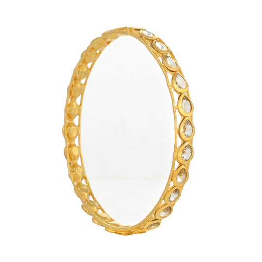 Contemporary Finish Bangle - Handmade Kundan Bangle - 22K Gold Finishing Bangle - Danish Jewellers® 