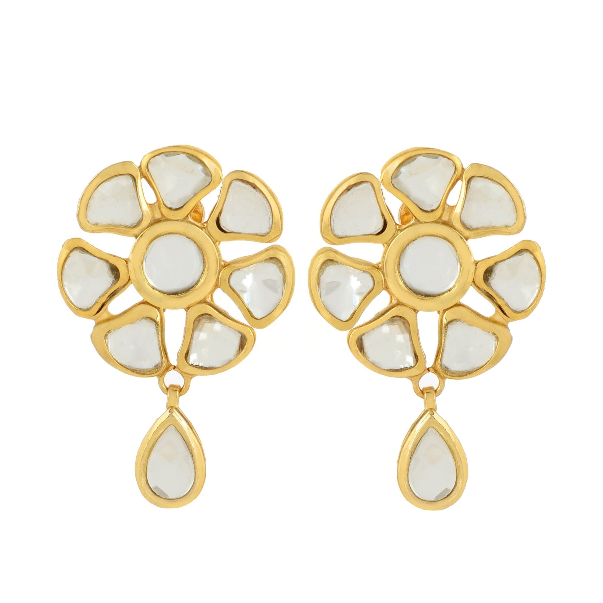 Handcrafted Earrings - Kundan Meena Earrings - Indian Earrings - Danish Jewellers® 