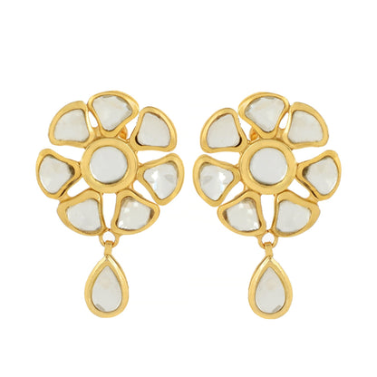 Handcrafted Earrings - Kundan Meena Earrings - Indian Earrings - Danish Jewellers® 