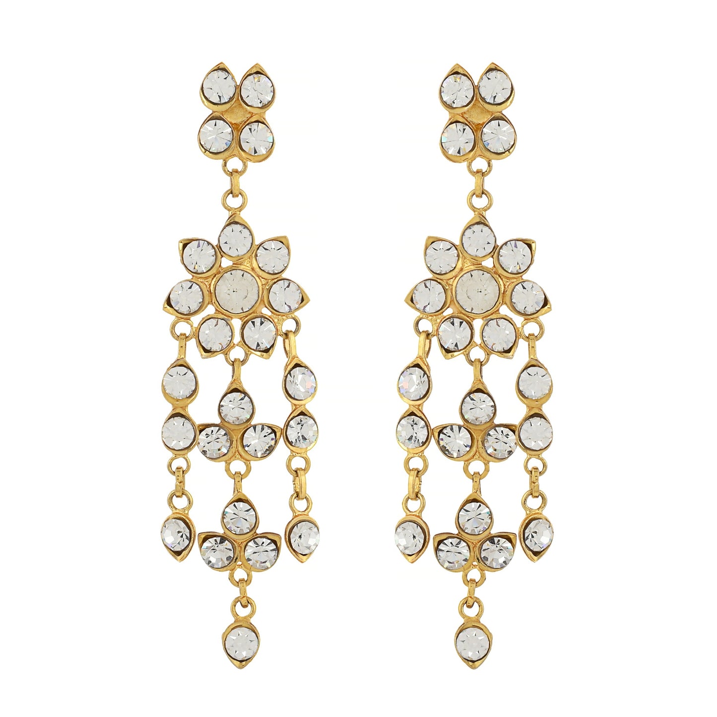Timelessness Kundan Earrings - Indian Kundan Earrings - 22K Gold Plated - Danish Jewellers® 