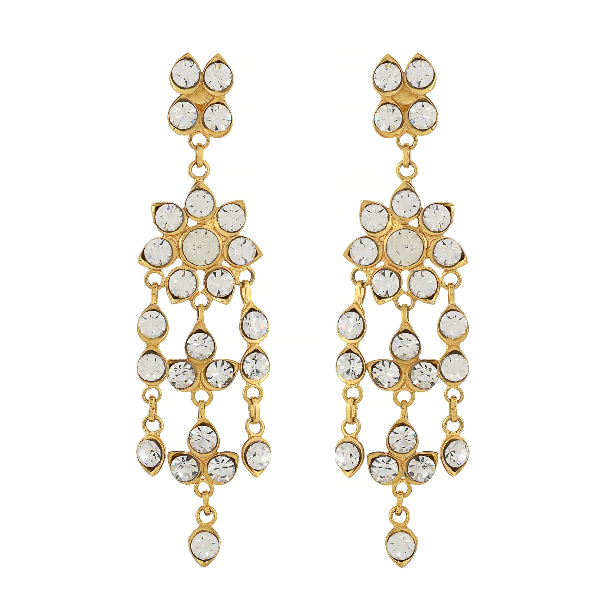 Timelessness Kundan Earrings - Indian Kundan Earrings - 22K Gold Plated - Danish Jewellers® 
