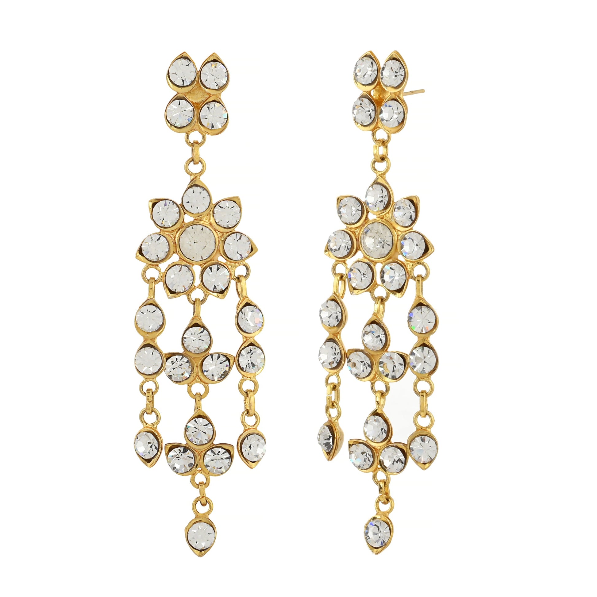 Timelessness Kundan Earrings - Indian Kundan Earrings - 22K Gold Plated - Danish Jewellers® 