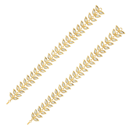 Kundan Payal - 22K Gold Plated Trendy Payal - Indian Payal - Danish Jewellers® 