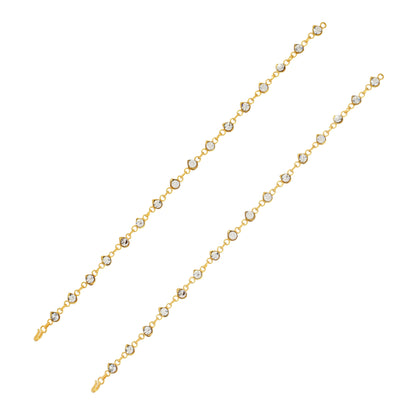 Handmade Kundan Payal - Indian Kundan Payal - Antique Payal - Danish Jewellers® 